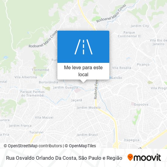 Rua Osvaldo Orlando Da Costa mapa