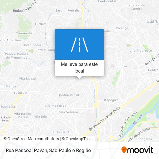 Rua Pascoal Pavan mapa