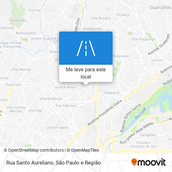 Rua Santo Aureliano mapa