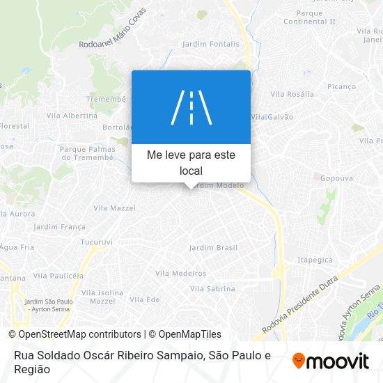 Rua Soldado Oscár Ribeiro Sampaio mapa
