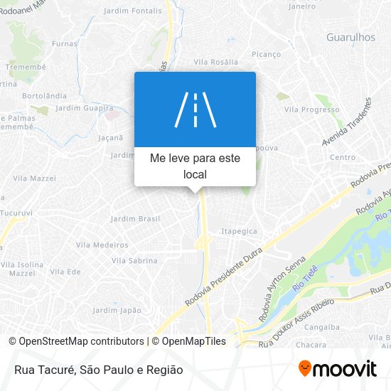 Rua Tacuré mapa