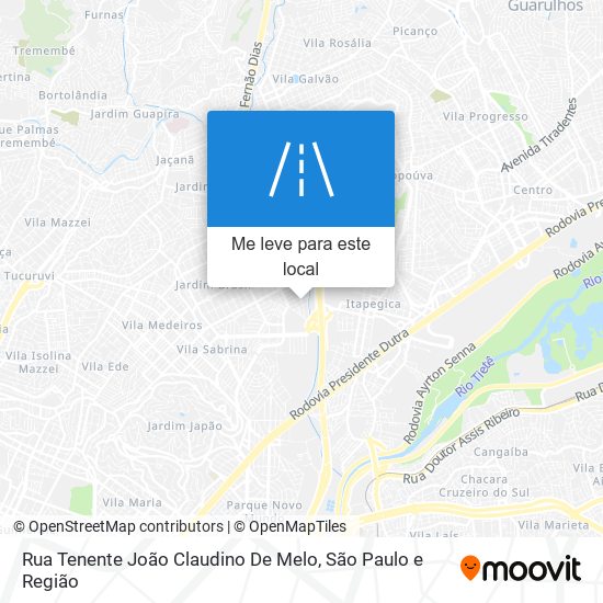 Rua Tenente João Claudino De Melo mapa