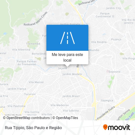 Rua Tijipio mapa