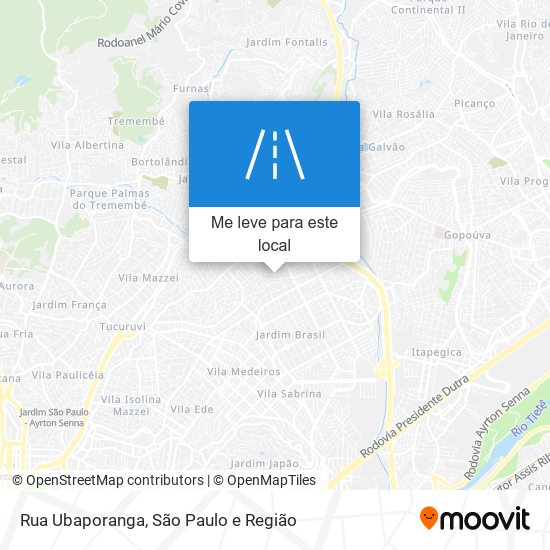 Rua Ubaporanga mapa