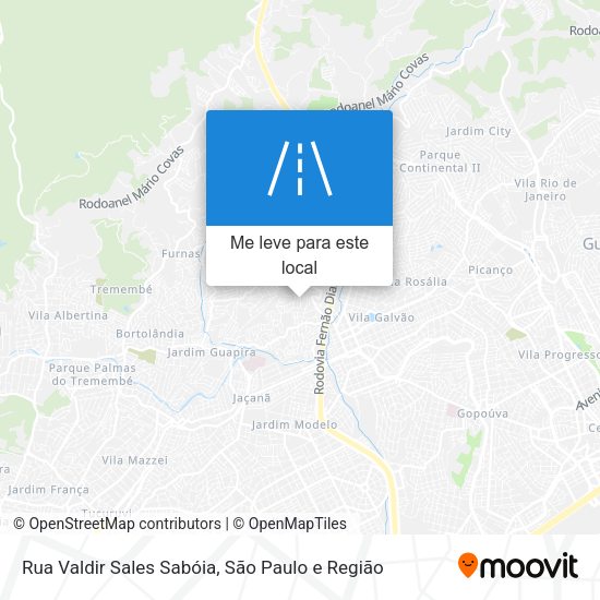 Rua Valdir Sales Sabóia mapa