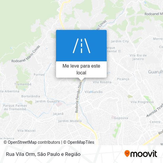 Rua Vila Orm mapa