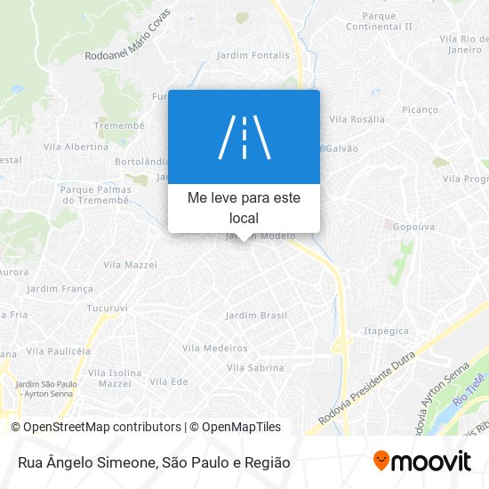 Rua Ângelo Simeone mapa