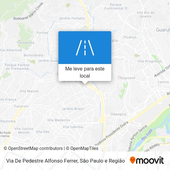 Via De Pedestre Alfonso Ferrer mapa