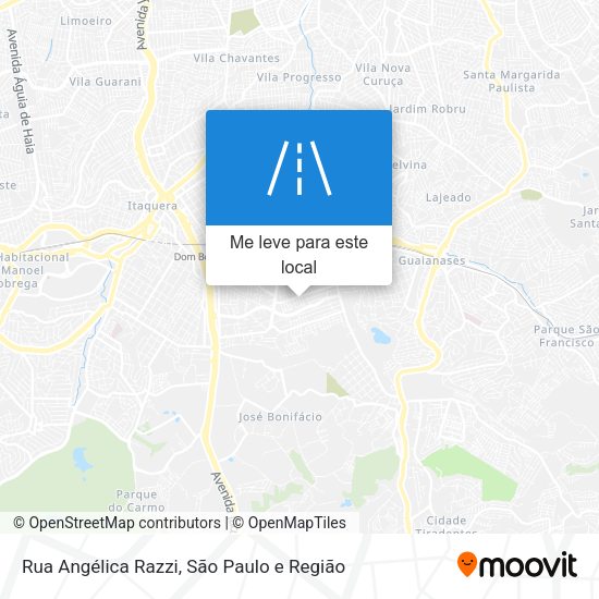 Rua Angélica Razzi mapa
