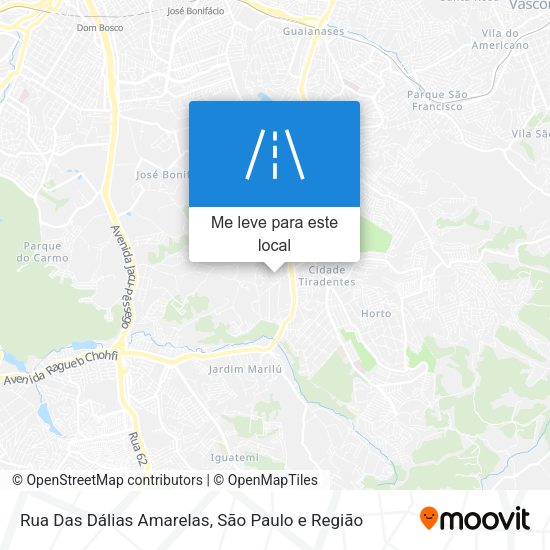 Rua Das Dálias Amarelas mapa