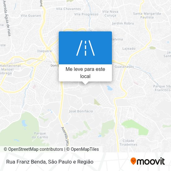 Rua Franz Benda mapa