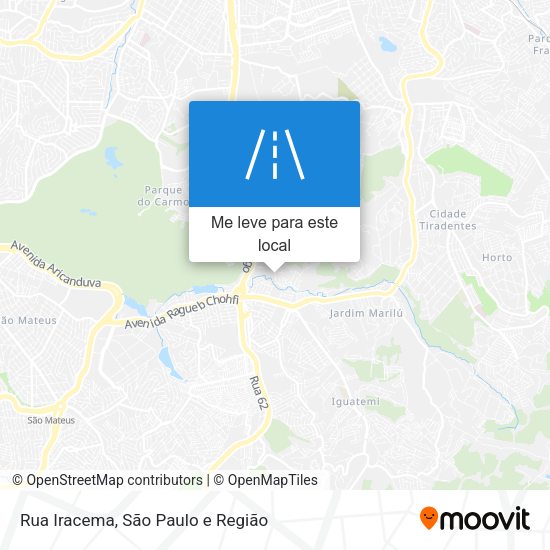 Rua Iracema mapa