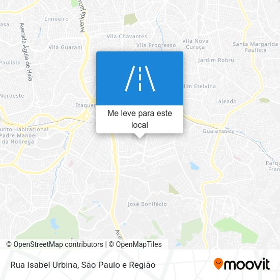 Rua Isabel Urbina mapa