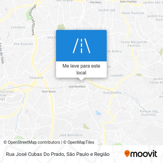 Rua José Cubas Do Prado mapa