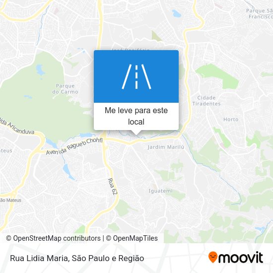 Rua Lidia Maria mapa