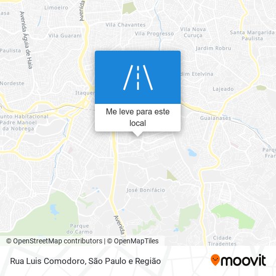 Rua Luis Comodoro mapa