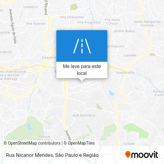 Rua Nicanor Mendes mapa