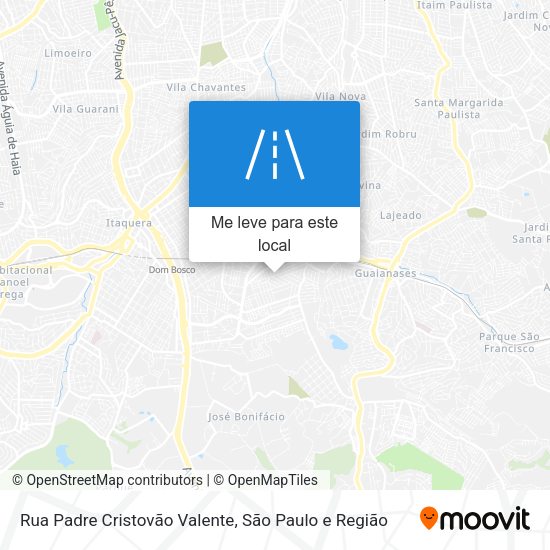 Rua Padre Cristovão Valente mapa