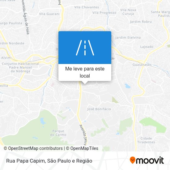 Rua Papa Capim mapa
