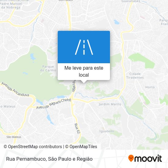 Rua Pernambuco mapa