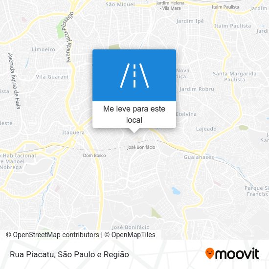 Rua Piacatu mapa