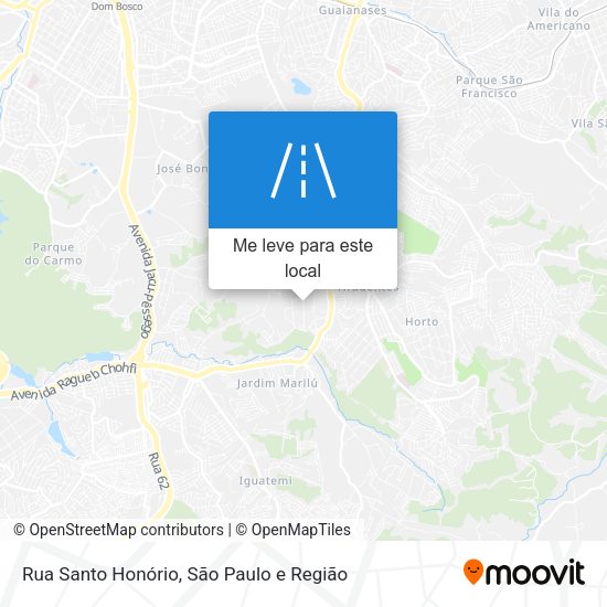Rua Santo Honório mapa