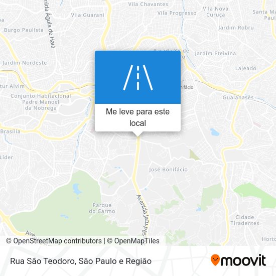 Rua São Teodoro mapa