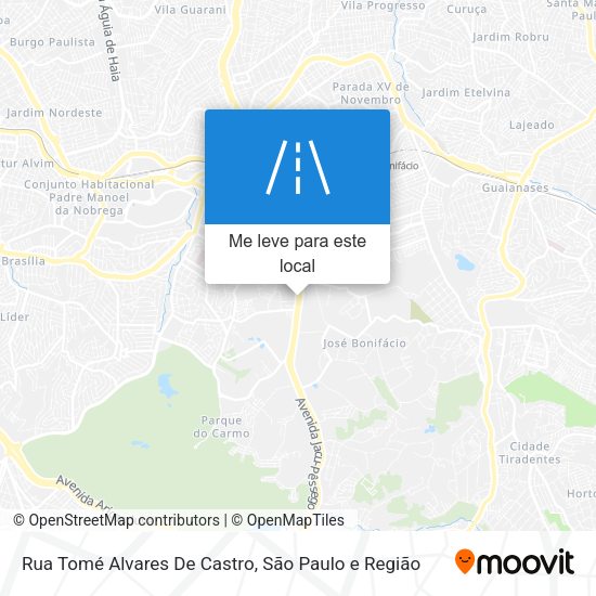 Rua Tomé Alvares De Castro mapa