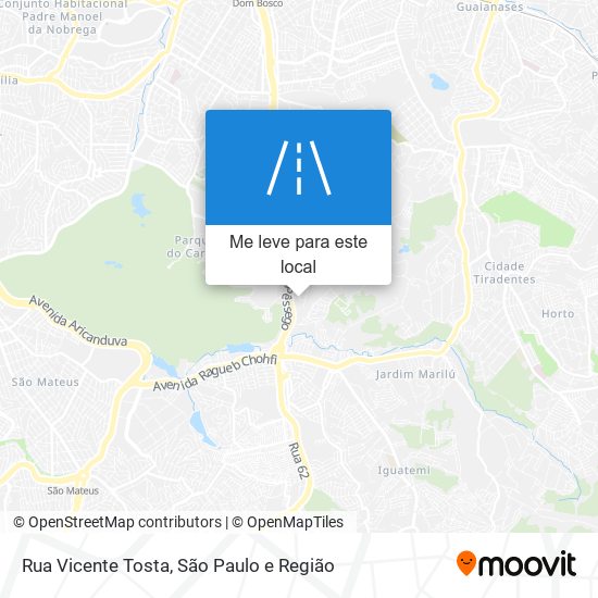 Rua Vicente Tosta mapa