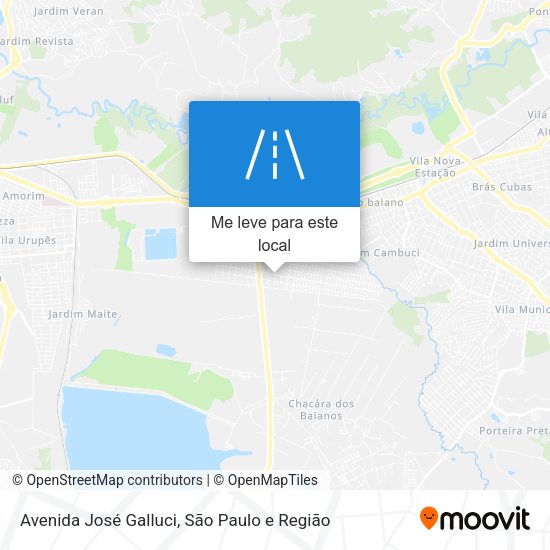 Avenida José Galluci mapa