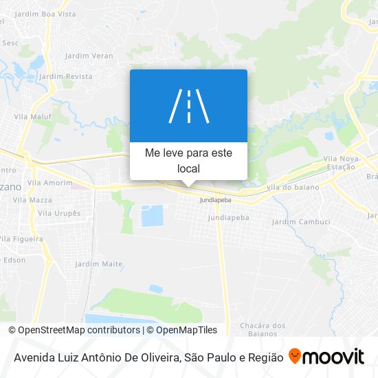 Avenida Luiz Antônio De Oliveira mapa