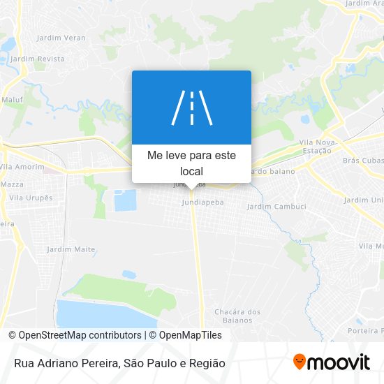 Rua Adriano Pereira mapa