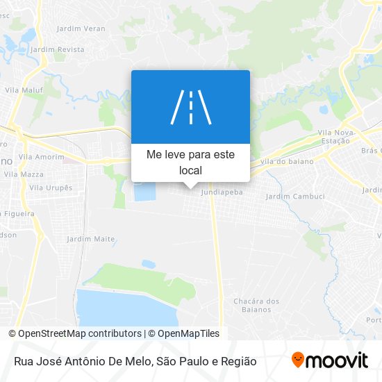 Rua José Antônio De Melo mapa