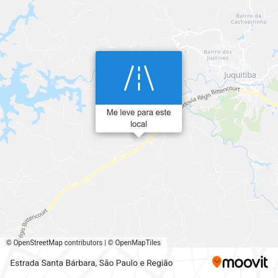 Estrada Santa Bárbara mapa