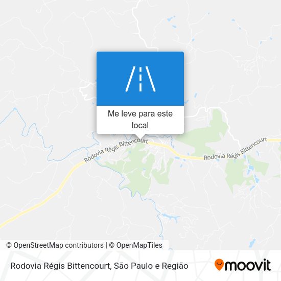 Rodovia Régis Bittencourt mapa