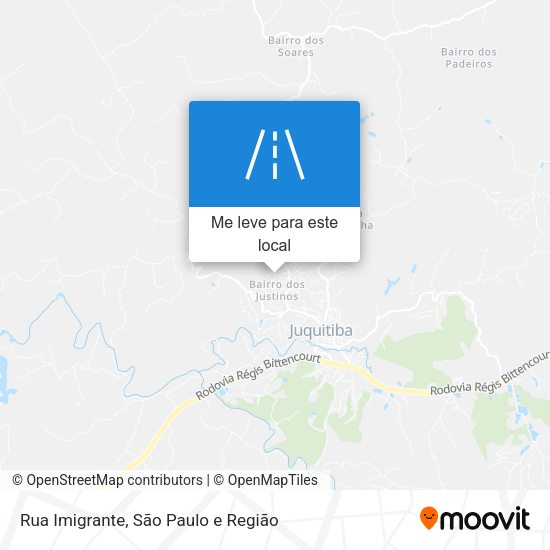 Rua Imigrante mapa