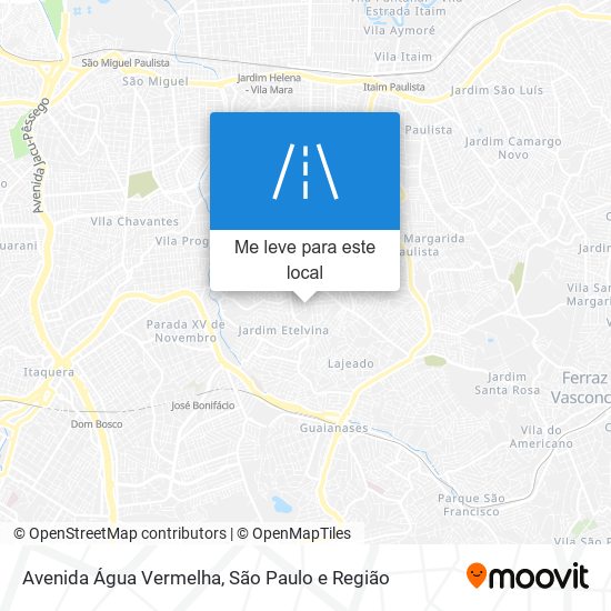 Avenida Água Vermelha mapa