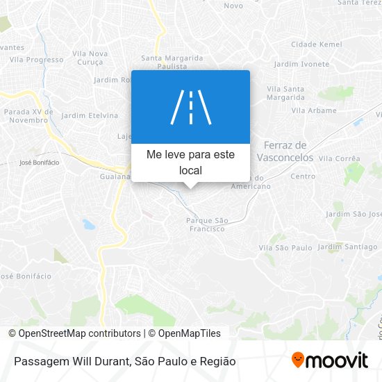 Passagem Will Durant mapa