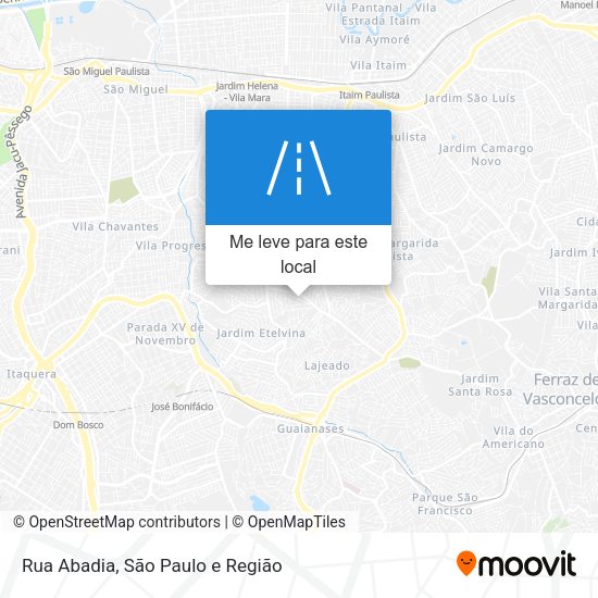 Rua Abadia mapa