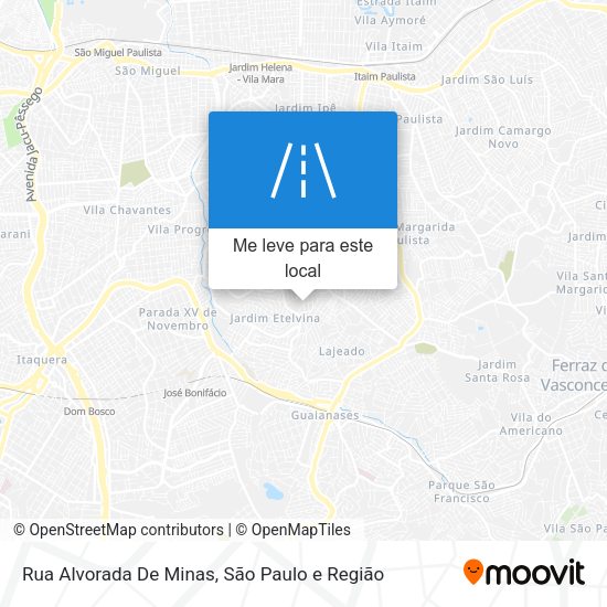 Rua Alvorada De Minas mapa