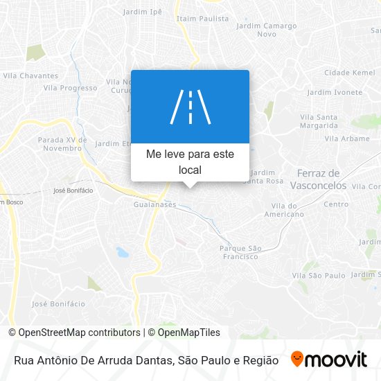 Rua Antônio De Arruda Dantas mapa
