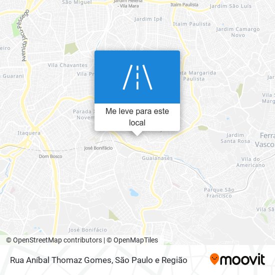 Rua Aníbal Thomaz Gomes mapa