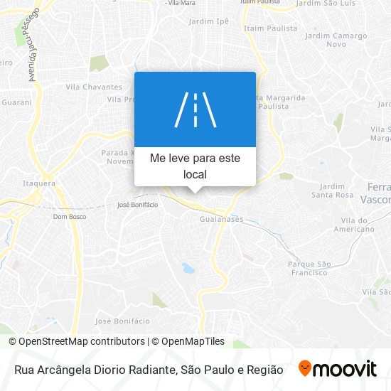 Rua Arcângela Diorio Radiante mapa