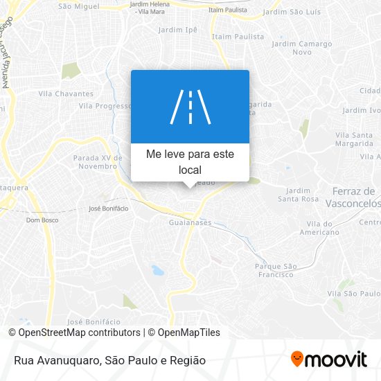 Rua Avanuquaro mapa
