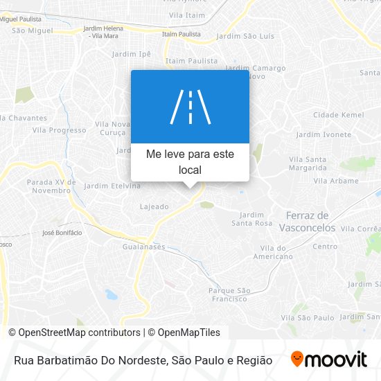 Rua Barbatimão Do Nordeste mapa