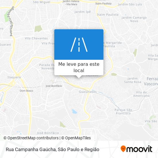 Rua Campanha Gaúcha mapa