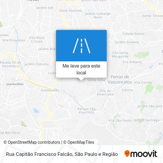 Rua Capitão Francisco Falcão mapa