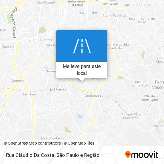 Rua Cláudio Da Costa mapa