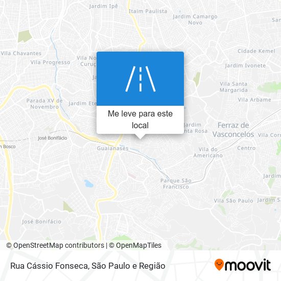 Rua Cássio Fonseca mapa