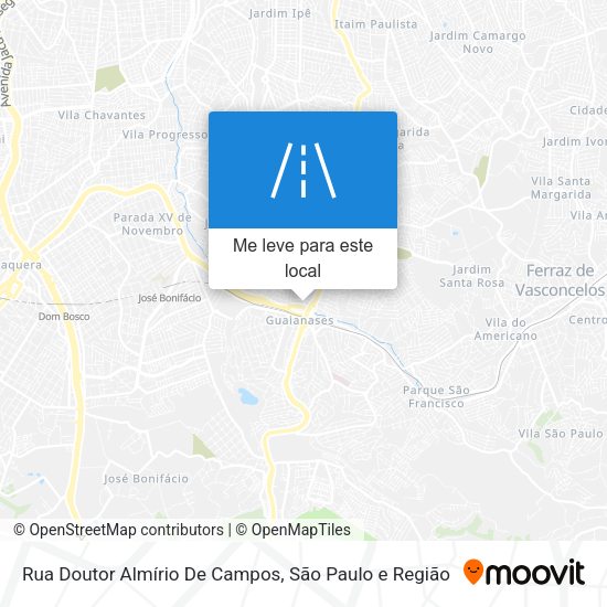 Rua Doutor Almírio De Campos mapa